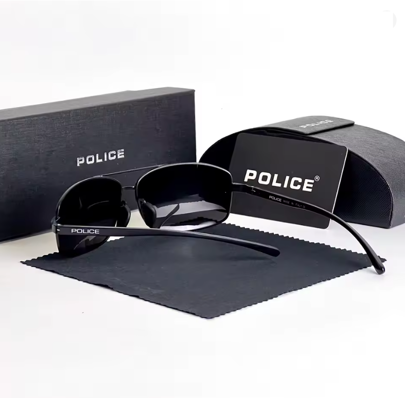 奢華品牌 Policer 男士偏光太陽眼鏡 經典太陽眼鏡 高品質眼鏡 飛行員護目鏡 UV 400 防護 6247